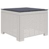 vidaXL Canap&eacute; de jardin 1 place avec coussin look rotin PP Blanc