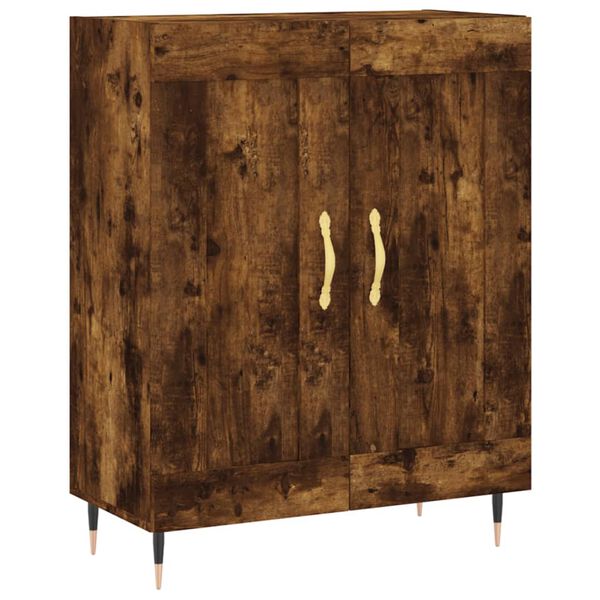 vidaXL Buffet ch&ecirc;ne fum&eacute; 69,5x34x90 cm bois d'ing&eacute;nierie