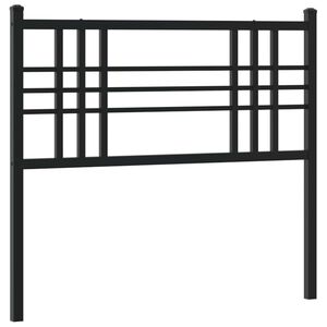 vidaXL T&ecirc;te de lit de remplacement m&eacute;tal noir 100 cm
