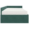 vidaXL Cadre de lit d'angle avec matelas Autre 2 pcs Vert Velours