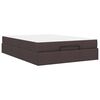 vidaXL Cadre de lit avec matelas avec matelas 2 pcs Tan tissu