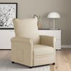 vidaXL Fauteuil inclinable Crème Tissu