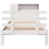 vidaXL Lit biblioth&egrave;que sans matelas blanc 90x190cm bois de pin massif