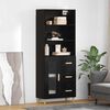 vidaXL Haut Armoire Ch&ecirc;ne noir 69,5 x 32,5 x 180 cm Bois d'ing&eacute;nierie