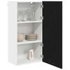 vidaXL Armoire suspendue Ch&ecirc;ne noir et Blanc 50 x 31 x 100 cm