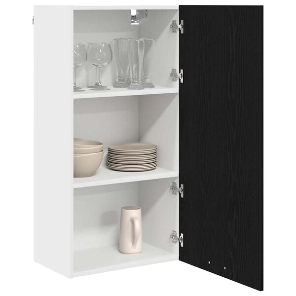 vidaXL Armoire suspendue Ch&ecirc;ne noir et Blanc 50 x 31 x 100 cm