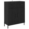 vidaXL Haut Armoire avec tiroir 2 pcs Ch&ecirc;ne noir Bois d'ing&eacute;nierie