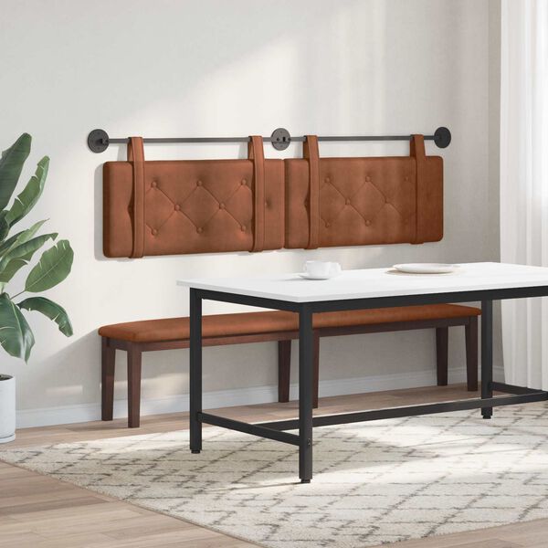 vidaXL T&ecirc;te de lit suspendue Marron 190 x 55 x 5 cm PU antique