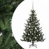 vidaXL Sapin de No&euml;l artificiel avec boules 120 cm 150 LED Blanc chaud