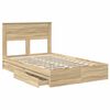 vidaXL Lit de Rangement Ch&ecirc;ne Sonoma 135 x 190 cm Bois d'ing&eacute;nierie