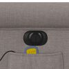 vidaXL Fauteuil inclinable de massage électrique Taupe Tissu