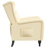 vidaXL Fauteuil inclinable Cr&egrave;me Velours