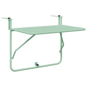 vidaXL Table Suspendue de Balcon Vert menthe 60 x 39 x 65 cm Acier