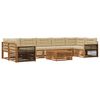 vidaXL Ensemble de canap&eacute;s d'ext&eacute;rieur 8 pcs Naturel et Beige