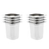 vidaXL R&eacute;cipients Gastronorm 8 pcs GN 1/6 200 mm Acier inoxydable