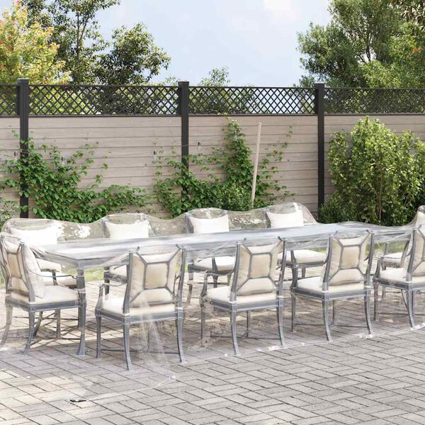 vidaXL B&acirc;che transparente avec &oelig;illets 4x10 m PVC