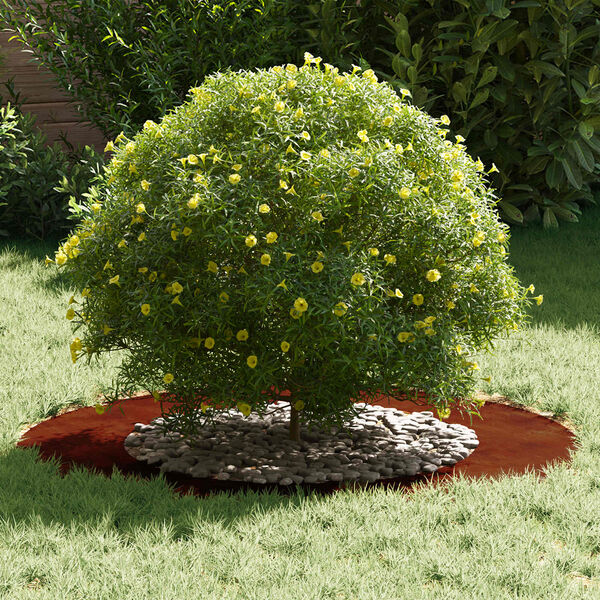 vidaXL adapt&eacute; pour anneaux d'arbre plats 5 pcs Marron &Oslash;50 / 80 cm