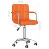 vidaXL Chaises &agrave; manger pivotantes lot de 2 orange similicuir
