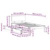 vidaXL Cadre de lit avec tiroirs sans matelas 90x190 cm