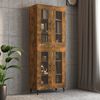 vidaXL Armoire murale suspendue Chêne fumé 69,5x34x90 cm