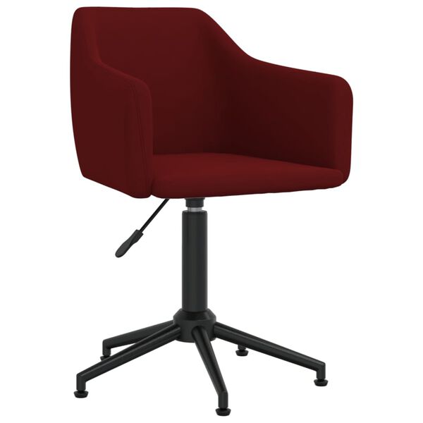 vidaXL Chaises pivotantes &agrave; manger lot de 6 Rouge bordeaux Velours