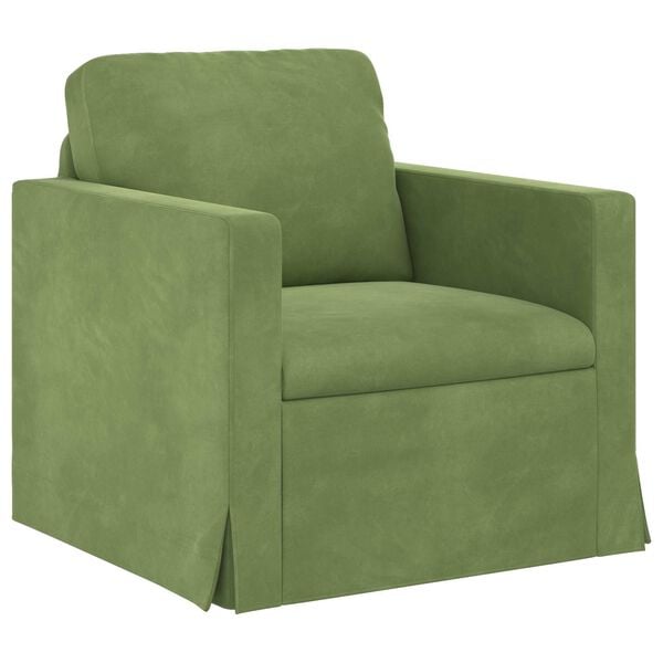 vidaXL Canap&eacute; 2 pcs Vert clair 158 x 78 x 80 cm Velours