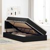 vidaXL Lit de Rangement avec matelas Noir 120 x 190 cm Velours