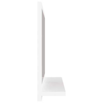 vidaXL Miroir de salle de bain Blanc brillant 40x10,5x37 cm Aggloméré