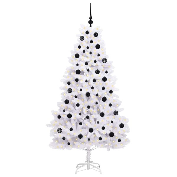 vidaXL Sapin de No&euml;l Artificiel &agrave; Branches Articul&eacute;es Blanc 180 cm