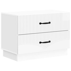 vidaXL Cabinet de chevet Blanc brillant 62 x 34,5 x 44,5 cm