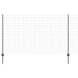 vidaXL Cl&ocirc;ture avec poteau Gris