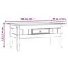 vidaXL Table basse Pin mexicain Gamme Corona Blanc 100x55x44 cm