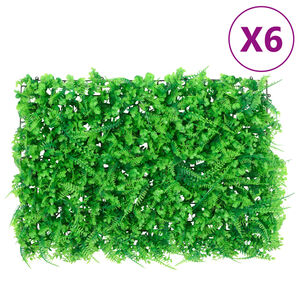 &nbsp;vidaXL Cl&ocirc;ture feuilles de foug&egrave;re artificielles 6 pcs vert 40x60 cm