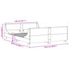 vidaXL Cadre de lit sans matelas cire marron 140x200cm bois pin massif