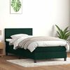 vidaXL Sommier &agrave; lattes de lit et matelas et LED vert fonc&eacute; 100x220cm velours