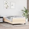 vidaXL Matelas de lit &agrave; ressorts ensach&eacute;s fermet&eacute; moyenne Cr&egrave;me 90x200x20 cm Tissu