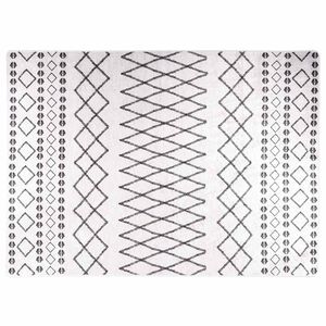 vidaXL Tapis lavable 120x180 cm noir et blanc