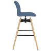 vidaXL Chaises pivotantes de bar lot de 2 bleu tissu