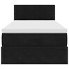 vidaXL Cadre de lit ottoman avec matelas noir 80x200 cm velours