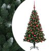 vidaXL Arbre de No&euml;l Artificiel avec Boule 120 cm 150 LED Blanc chaud