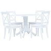 vidaXL Ensemble de salle &agrave; manger 5 pcs Bois d'h&eacute;v&eacute;a Blanc