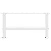 vidaXL Pieds de table basse Blanc 2 pi&egrave;ces 70 x (30-31) cm Acier