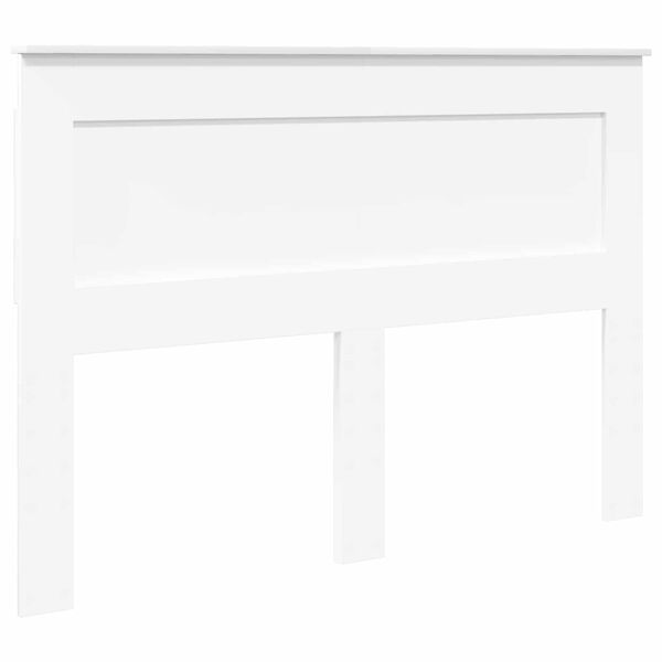 vidaXL T&ecirc;te de lit avec t&ecirc;te de lit Blanc 140 cm Bois d'ing&eacute;nierie