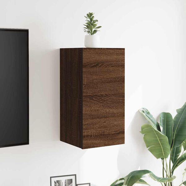 vidaXL Meubles TV muraux 2 pcs Ch&ecirc;ne marron 30,5x30x30 cm