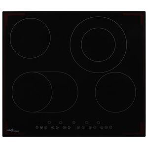 vidaXL Plaque de cuisson C&eacute;ramique 4 br&ucirc;leurs Contr&ocirc;le tactile 6600 W