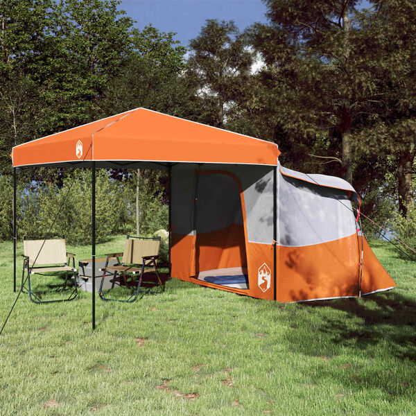 vidaXL Ensemble de Tentes de Camping 2 pcs Orange Taffetas et Tissu