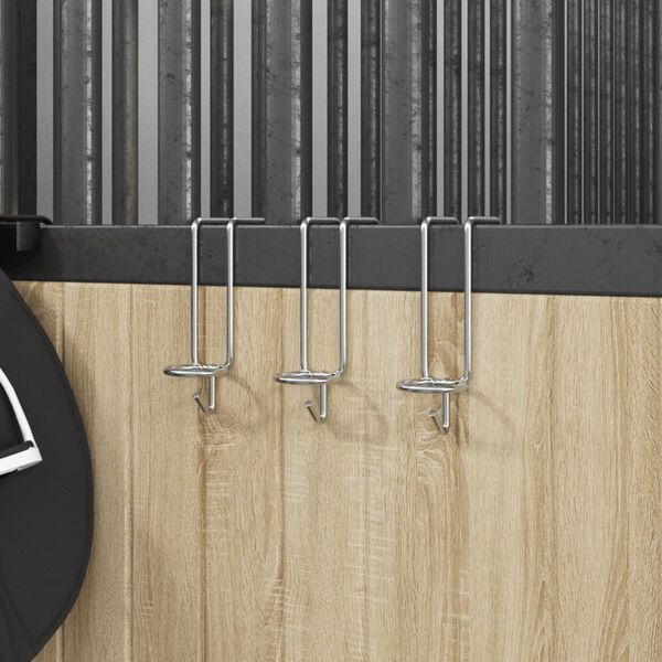 vidaXL Crochet de seau portable argent&eacute; acier galvanis&eacute;