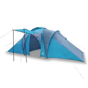 vidaXL Tente familiale &agrave; d&ocirc;me 6 personnes bleu imperm&eacute;able