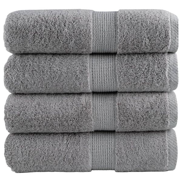 vidaXL Serviettes d'invit&eacute; de qualit&eacute; sup&eacute;rieure SOLUND 4 pcs gris