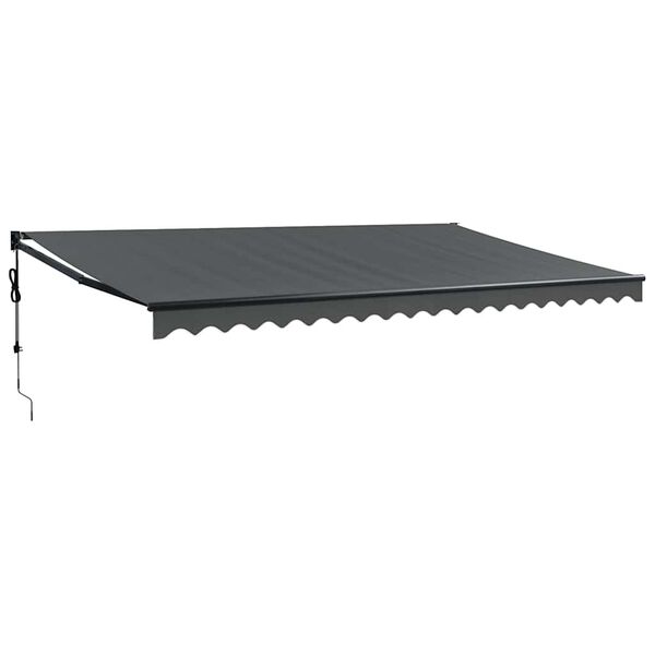 vidaXL Auvent r&eacute;tractable automatique anthracite 5x3 m